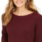 Style & Co Women's Drop Sleeve Ribbed Sweater Purple Size Petite M