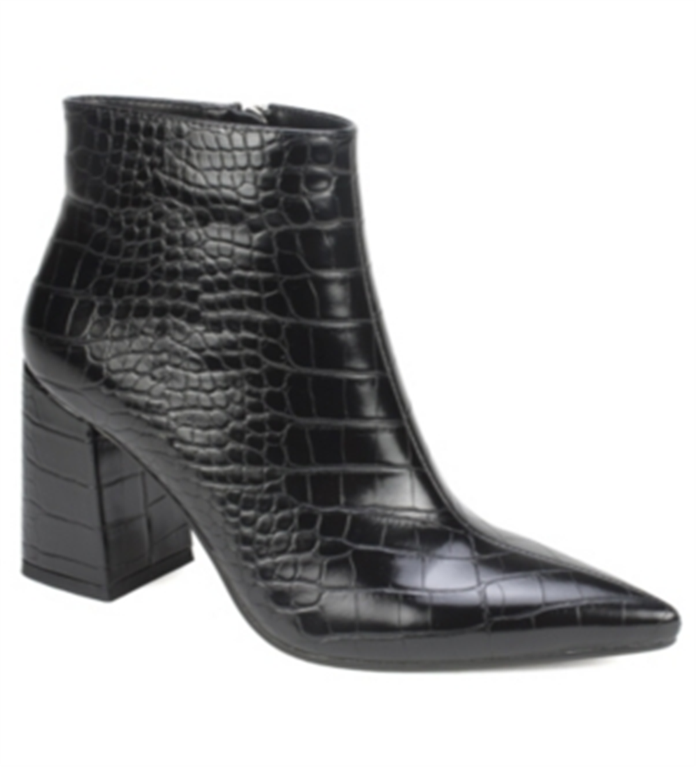 Seven Dials Women's  Felicia Booties  Black Croc  Size 8.5 M