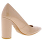 Nine West Women's Astoria Patent Pointed Toe Dress Heels Natural Size 9.5M