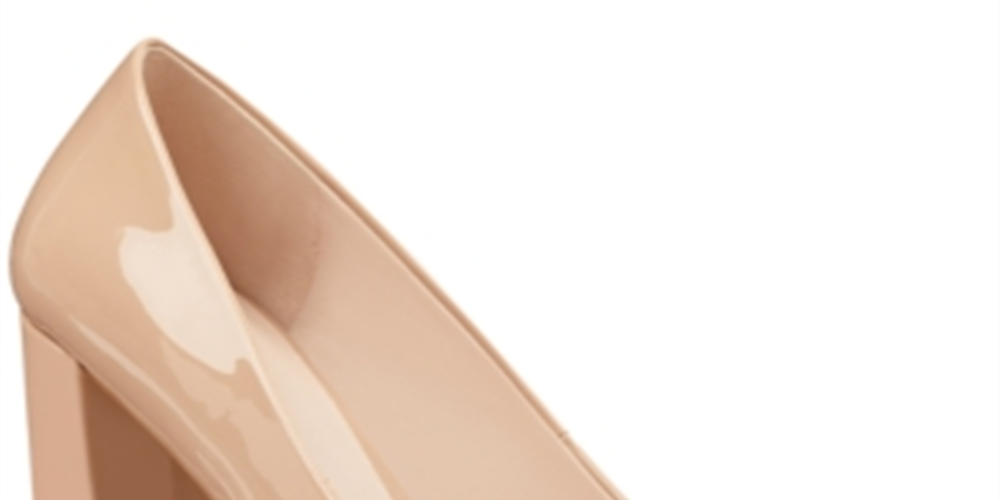 Nine West Women's Astoria Patent Pointed Toe Dress Heels Natural Size 9.5M