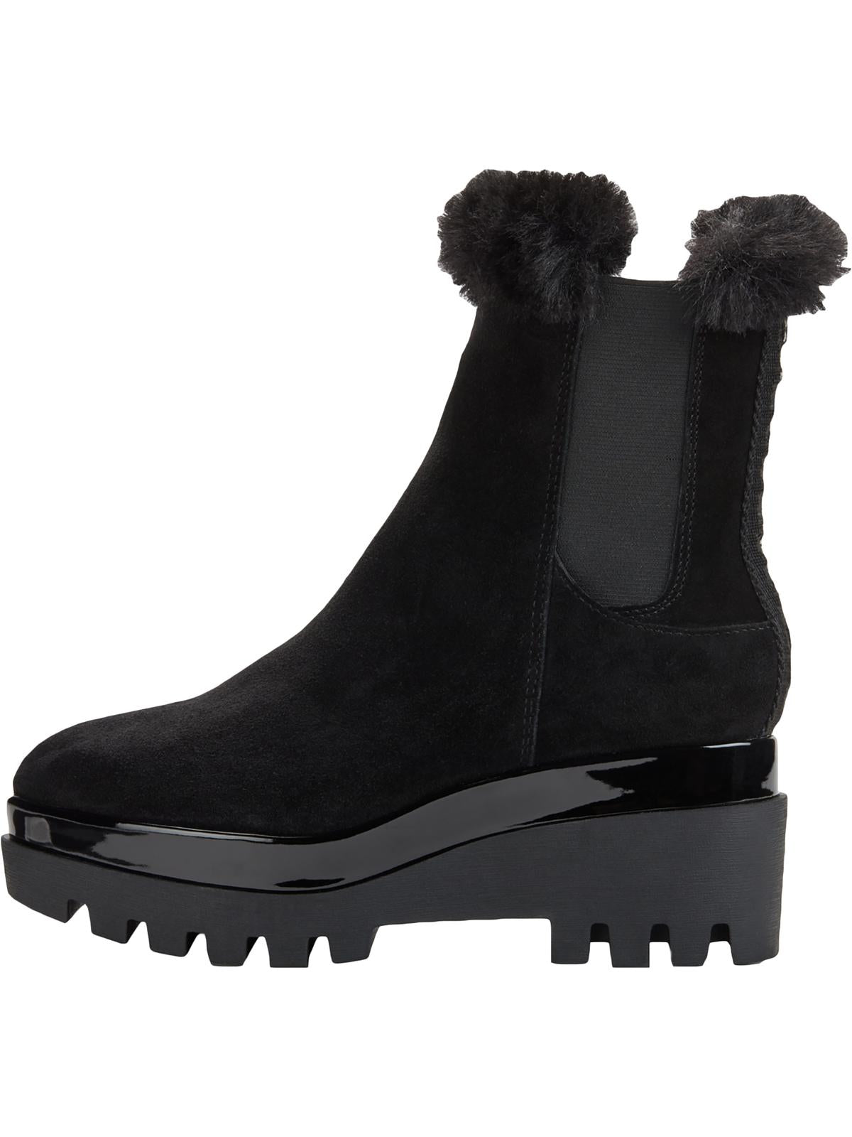 DKNY Women's Fabric Almond Toe Ankle Fashion Boots Black Size 7.5M