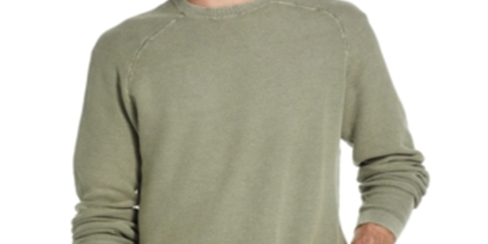 Weatherproof Vintage Men's Stonewashed Sweater Oil Green 3XL