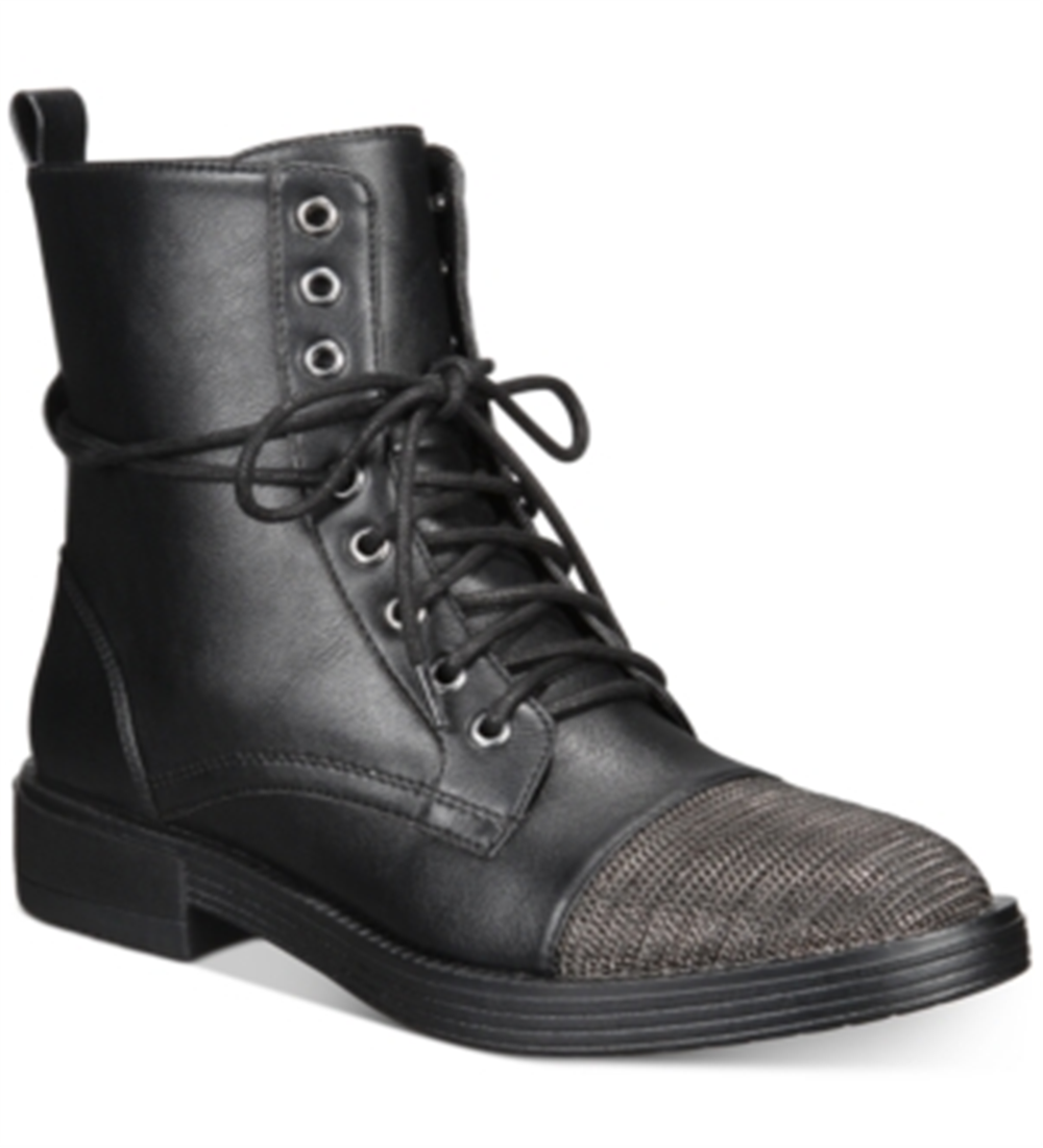 DV by Dolce Vita Women's XYLA Metal Toe Combat Boots Black Size 8 M