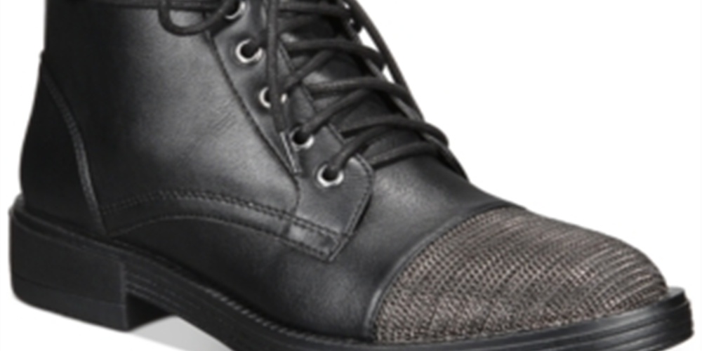 DV by Dolce Vita Women's XYLA Metal Toe Combat Boots Black Size 8 M