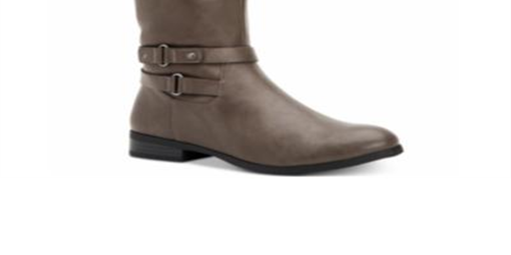 Style & Co. Women's Kindellp Fabric Closed Toe Knee High Fashion Boots Gray Size 7