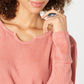 Style & CO Women's  Long Sleeve Crew Neck TopOrange Size Petite XL