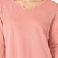 Style & CO Women's  Long Sleeve Crew Neck TopOrange Size Petite XL