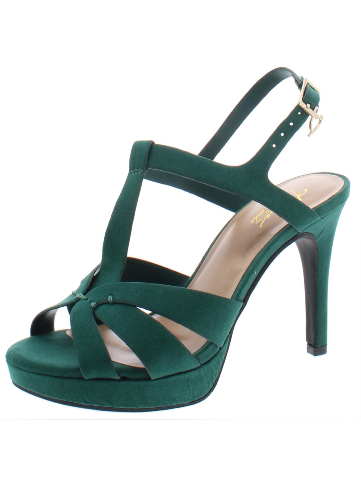 Thalia Sodi  Women's Verrda Platform Evening Sandal Emerald Micro 6M