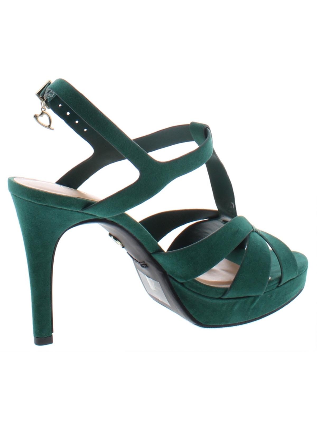 Thalia Sodi  Women's Verrda Platform Evening Sandal Emerald Micro 6M