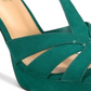 Thalia Sodi  Women's Verrda Platform Evening Sandal Emerald Micro 6M