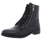 Lucky Brand Women's Hildran Leather Almond Toe Ankle Fashion Boots Black Size 5.5M