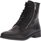 Lucky Brand Women's Hildran Leather Almond Toe Ankle Fashion Boots Black Size 5.5M