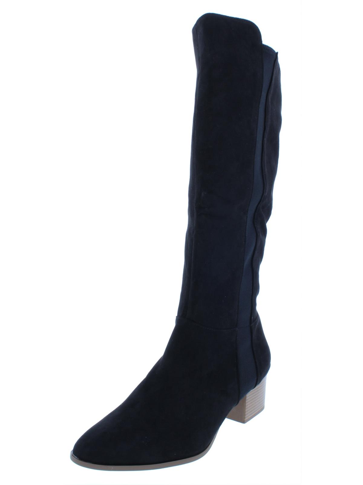 Style & Co. Women's Finnly Suede Almond Toe Mid-Calf Fashion Boots Black Size 6.5 M