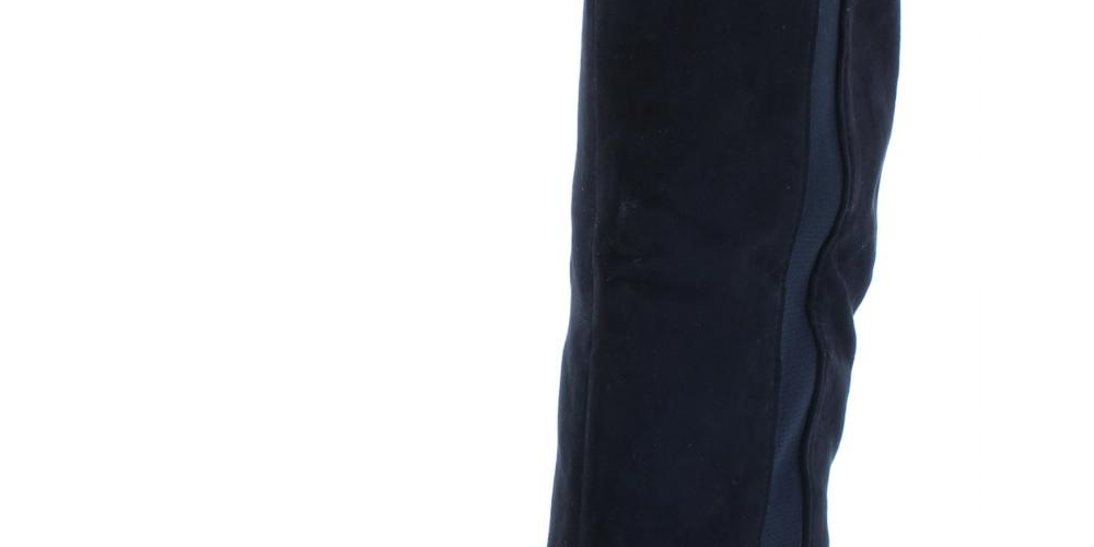 Style & Co. Women's Finnly Suede Almond Toe Mid-Calf Fashion Boots Black Size 6.5 M