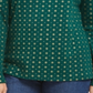 Karen Scott Women's Snowflake Dot Printed Mock-Nec Spruce Night Size M