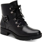 Giani Bernini Women's Naomii Lug Leather Lug Sole Ankle Boots Black Size 6 M