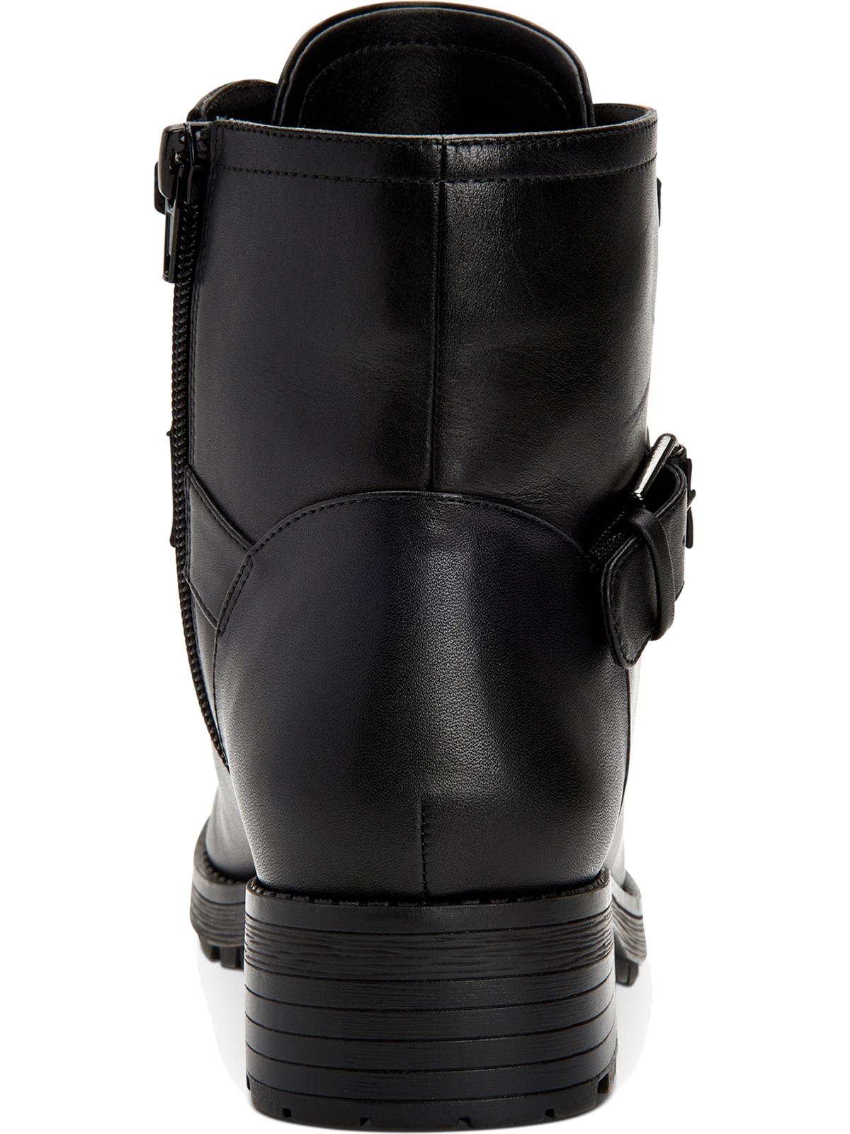 Giani Bernini Women's Naomii Lug Leather Closed Toe Ankle Fashion Boots Black Size 10 M