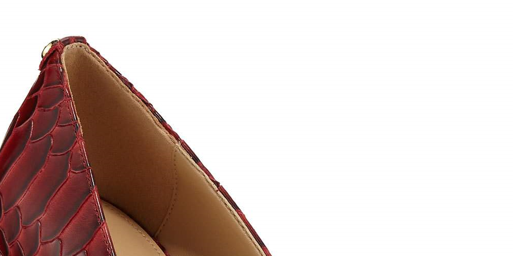 Michael Kors Women's Ethel Pumps Patent Leather Embossed Brandy Red Size 9