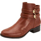 Charter Club Women's Jaimee Microsuede Strapped Booties Brown Size 9 W