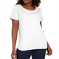 Karen Scott Women's Cotton Crochet-Trim T-Shirt  White Size 2XL