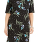Karen Scott Women's Printed Boat-Neck Dress Black Size Small