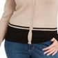 Karen Scott Women's Petite Colorblocked-Hem Cardigan  Aquifer Combo Blue Size Petite S