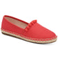 Charter Club Womens Joeey Fabric Closed Toe Espadrille Flats Orange Size 5 M