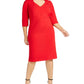 Calvin Klein Plus New V-Neck Sheath Dress Choose Red Size 20W