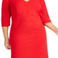 Calvin Klein Plus New V-Neck Sheath Dress Choose Red Size 20W