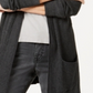 Style & Co Women's Waffle Thermal Long Cardigan Grey Size Petite M