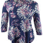JM Collection Women's Petite Floral-Print Top  Leafy Blossoms Size Petite L