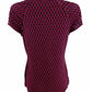Tommy Hilfiger Women's Printed Ruched Sleeve Top Red Size X-Large