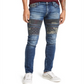 Guess Men's Blocked Moto Skinny Jeans Blue Size 34