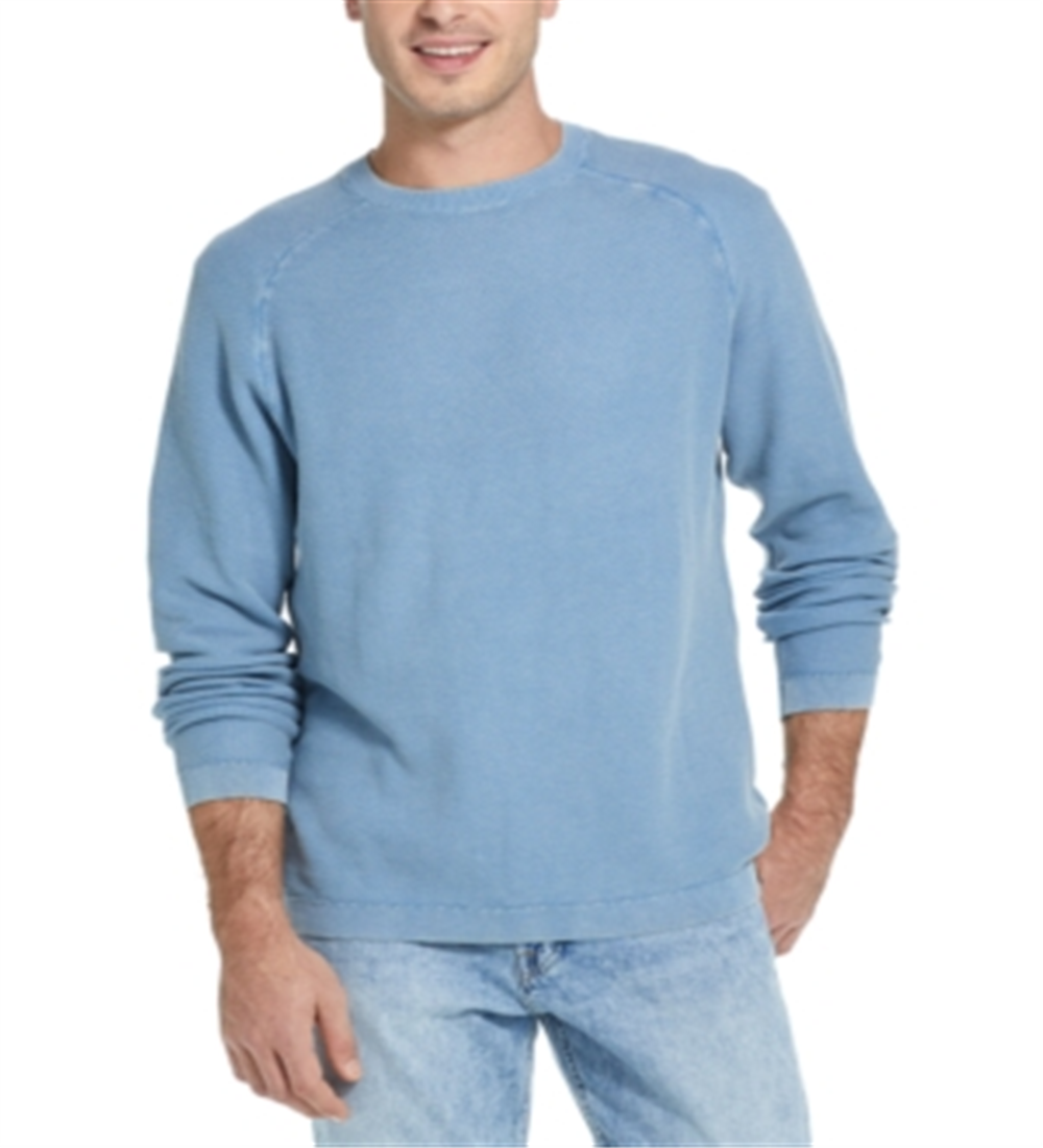 Weatherproof Vintage Men's Cotton Textured Crewneck Sweater Blue Size XX-Large