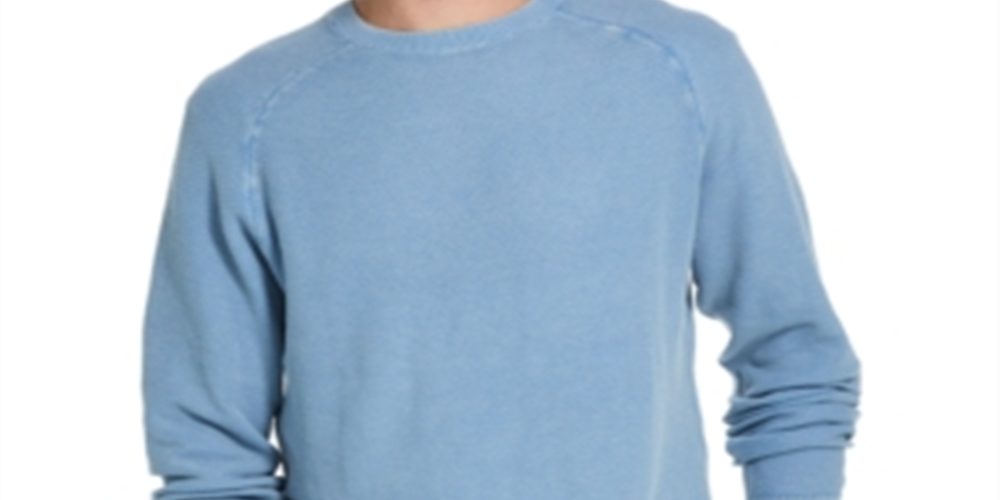 Weatherproof Vintage Men's Cotton Textured Crewneck Sweater Blue Size XX-Large