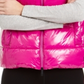 Calvin Klein Women's Performance Shine Padded Full Zip Hooded Vest Purple Size Large