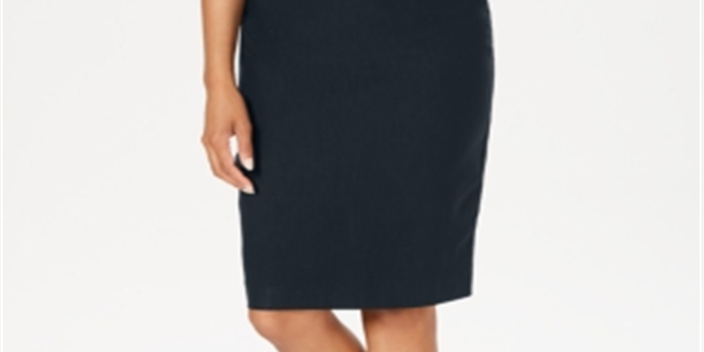 Charter Club Women's Pull on Tummy Control Skirt Navy Size 18