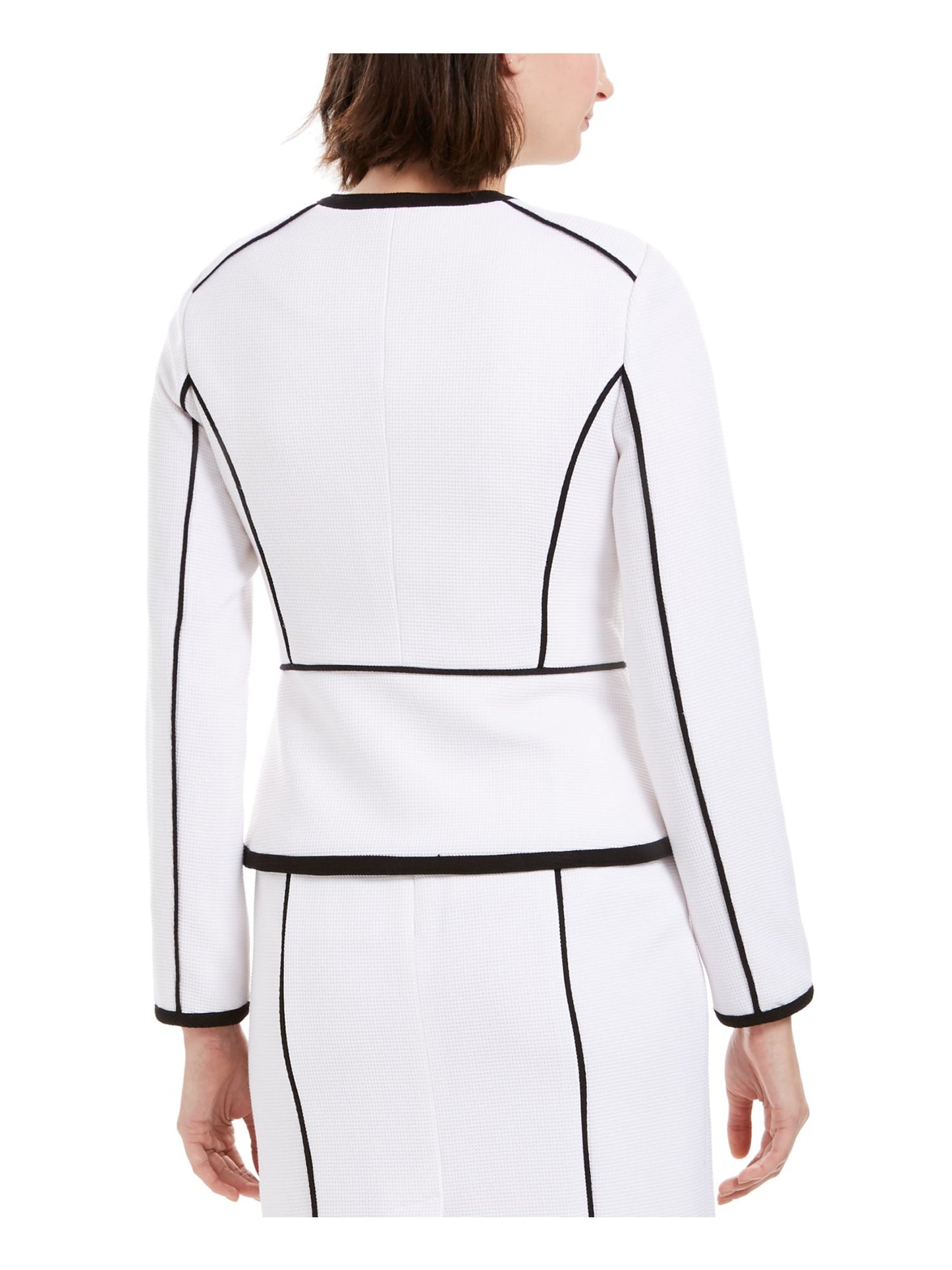 Calvin Klein Women's Wear to Work Zip up Jacket White Size 6 Petite