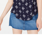 Hippie Rose Junior's Printed Tie Front Tank Top Blue Size XS