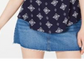 Hippie Rose Junior's Printed Tie Front Tank Top Blue Size XS