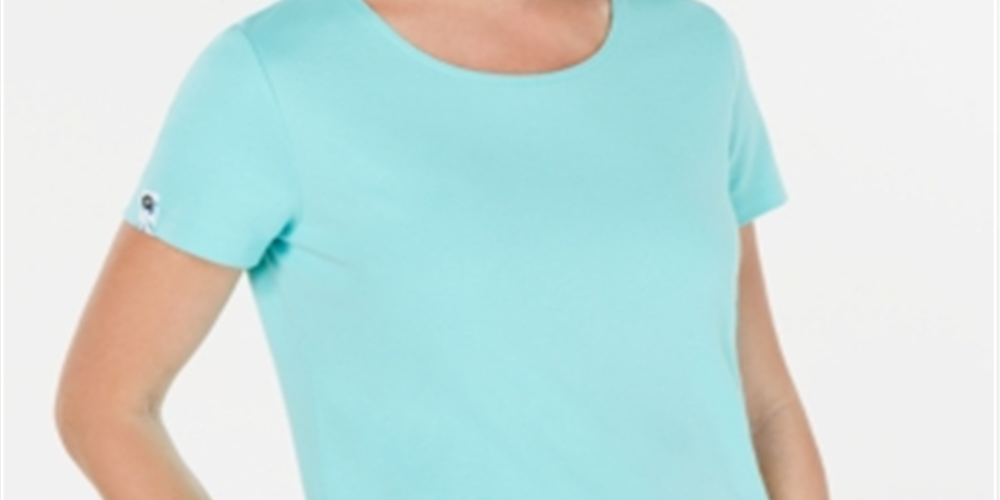 Karen Scott Women's Layered Look Top Blue Size L