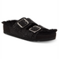 INC International Concepts Women's Fabric Open Toe Casual Shoe Black Size 6.5