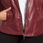 Alfani Women's Plus Faux Leather Jacket Wine  Size 0X