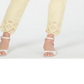 Charter Club Women's Bristol Eyelet Hem Skinny Jeans Yellow Size 14