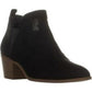 Style & Co Women's Stretch Gore Perforated Padded Myrrah Almond Toe Block Heel Booties Black Size 9 M