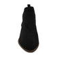 Style & Co Women's Stretch Gore Perforated Padded Myrrah Almond Toe Block Heel Booties Black Size 9 M