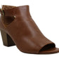 Style & Co Women's Kennaa Leather Peep Toe Casual Ankle Strap Sandals Brown Size 9.5M