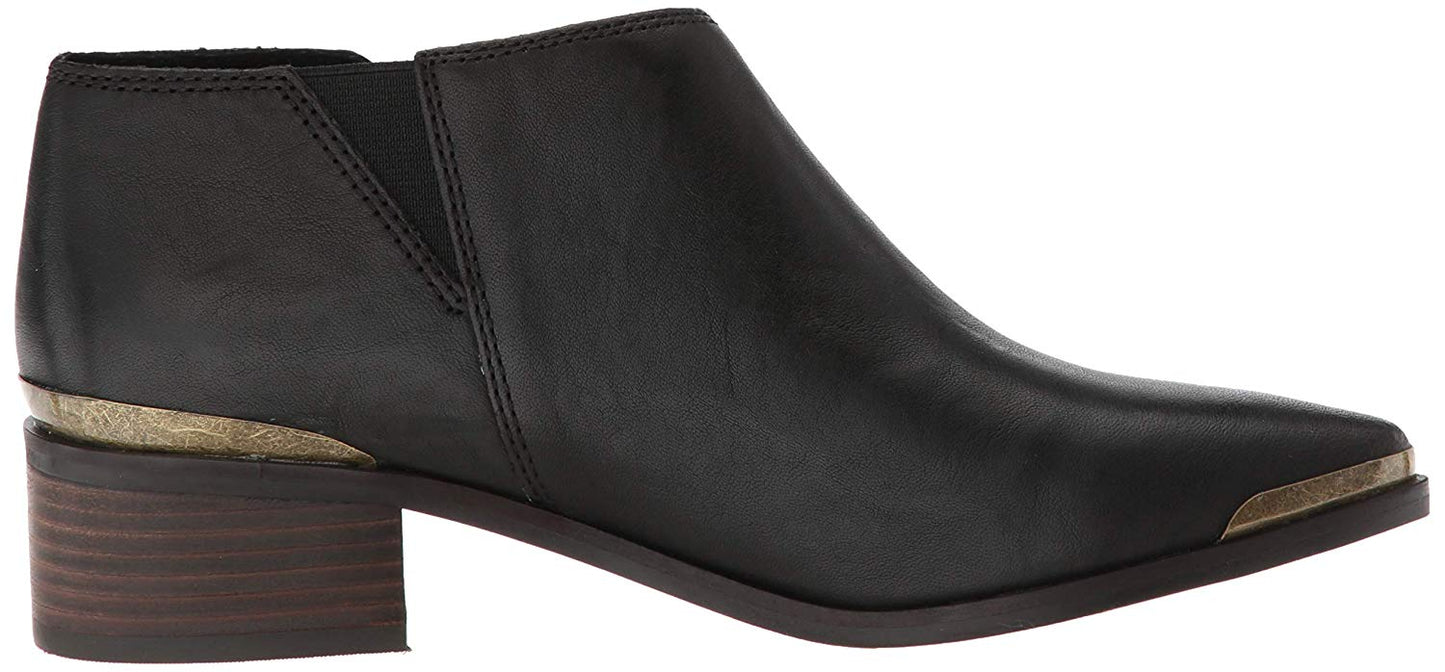 Lucky Brand Women's Koben Leather Pointed Toe Ankle Fashion Boots Black Size 5.5M