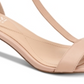 Alfani Women's Chiarra Leather Open Toe Formal T-Strap Sandals Blush  Size 7.5M