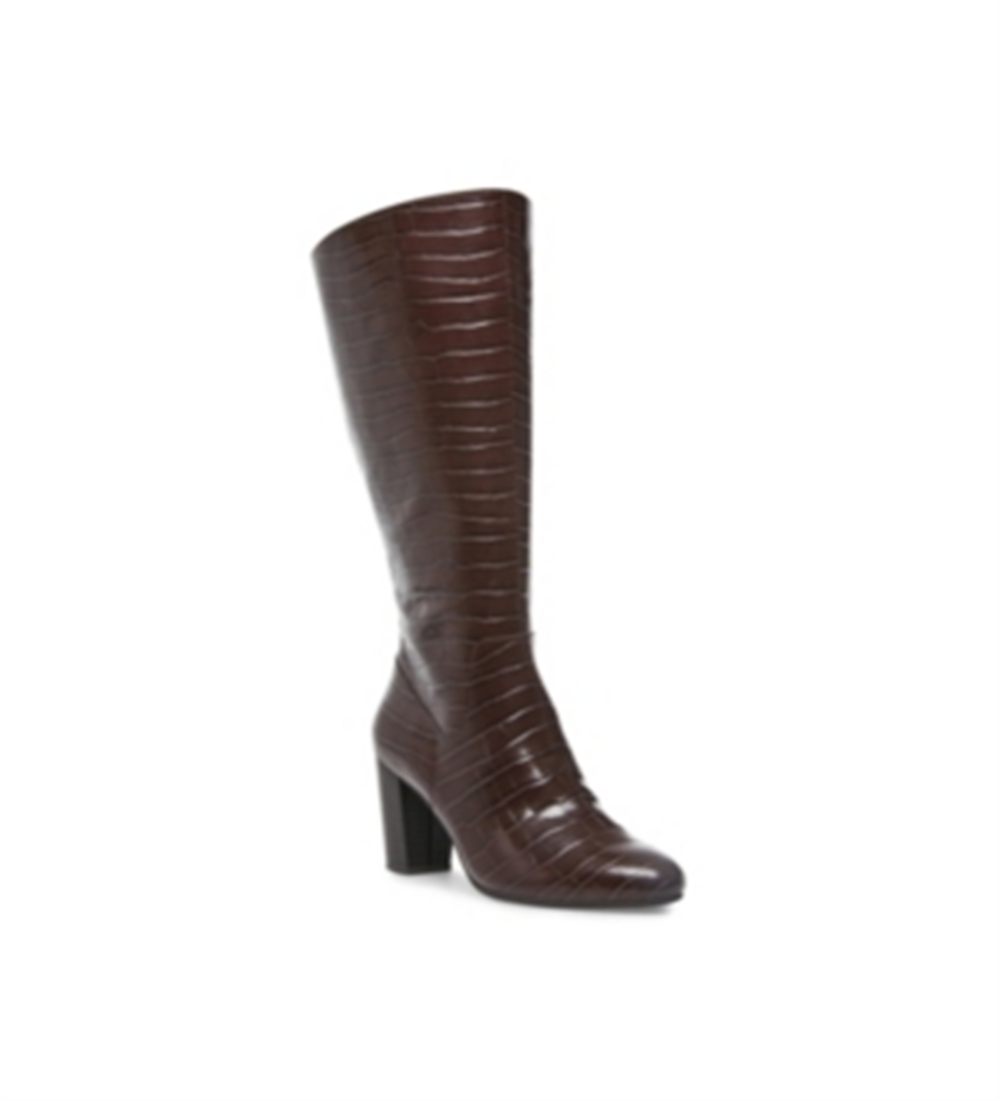 Anne Klein Women's Nastya Knee High Wide Calf Boots Brown Size 9.5 WC